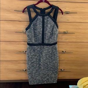 Black and white strappy dress